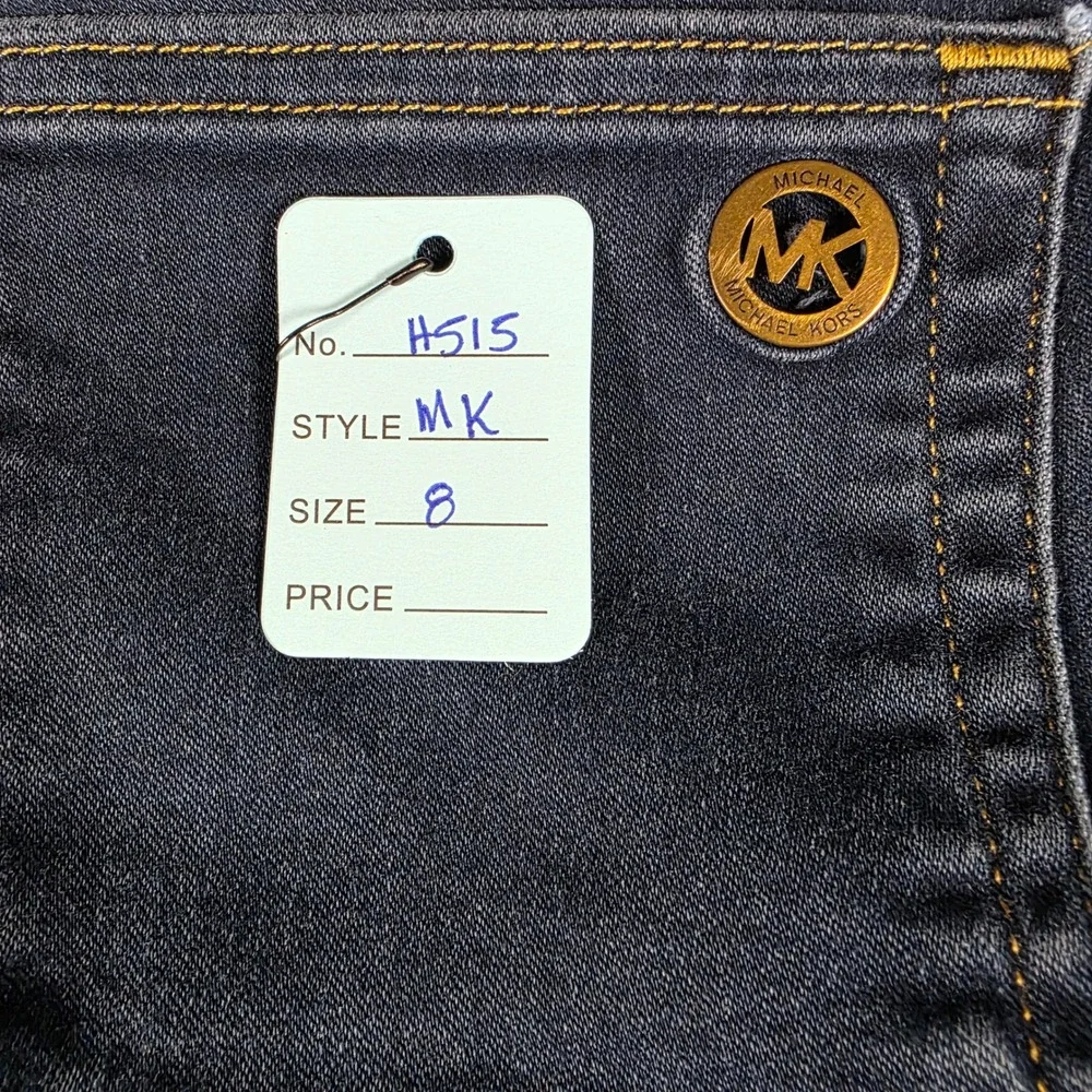 Michael Kors Womens Skinny Jeans Dark Indigo Blue Stretch Denim Size 8